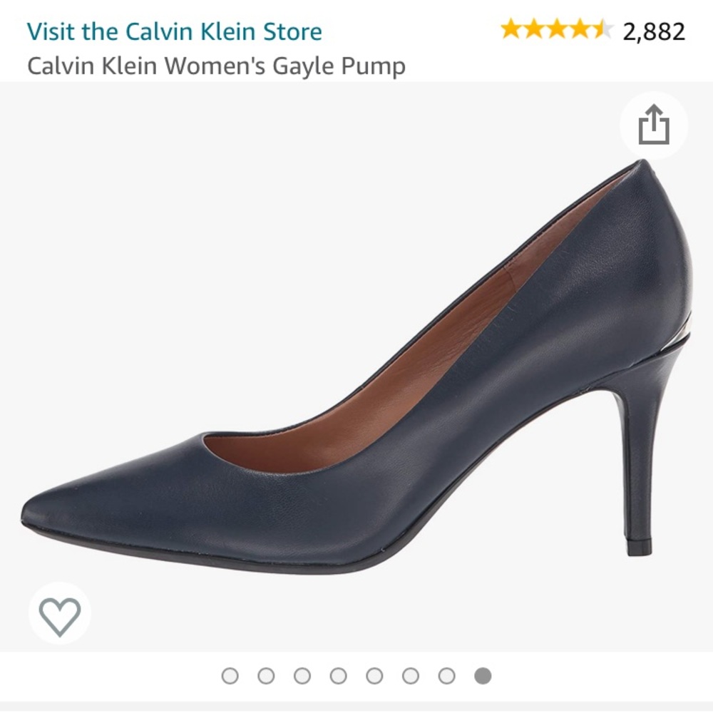 (1688) Calvin Klein Women's Gayle Pump Heels Wine Patent 600 New